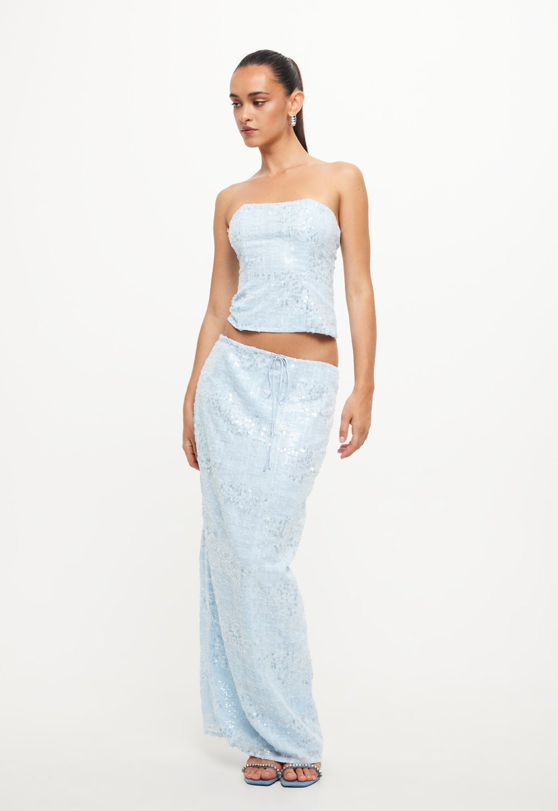 SHE'S ALL THAT MAXI SKIRT - SKY BLUE