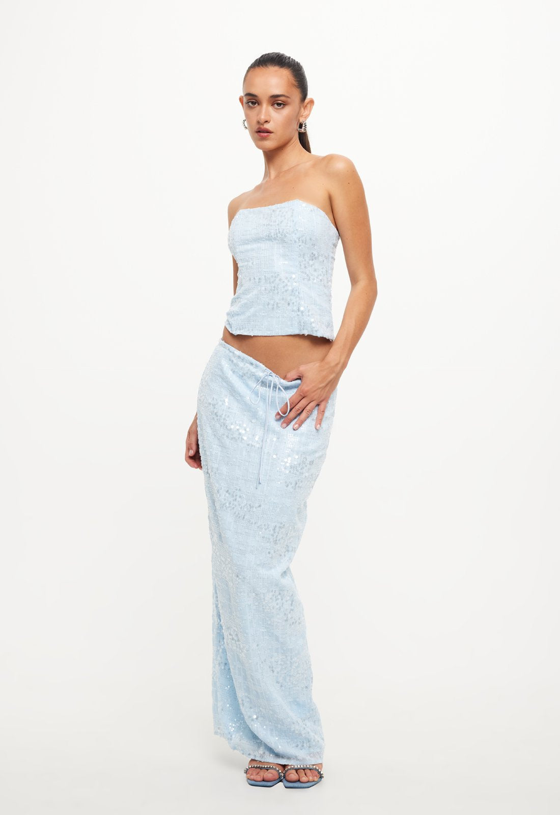SHE'S ALL THAT MAXI SKIRT - SKY BLUE