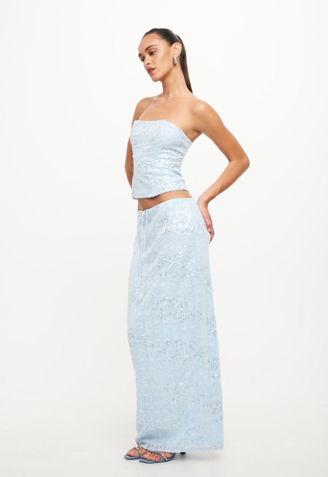 SHE'S ALL THAT MAXI SKIRT - SKY BLUE