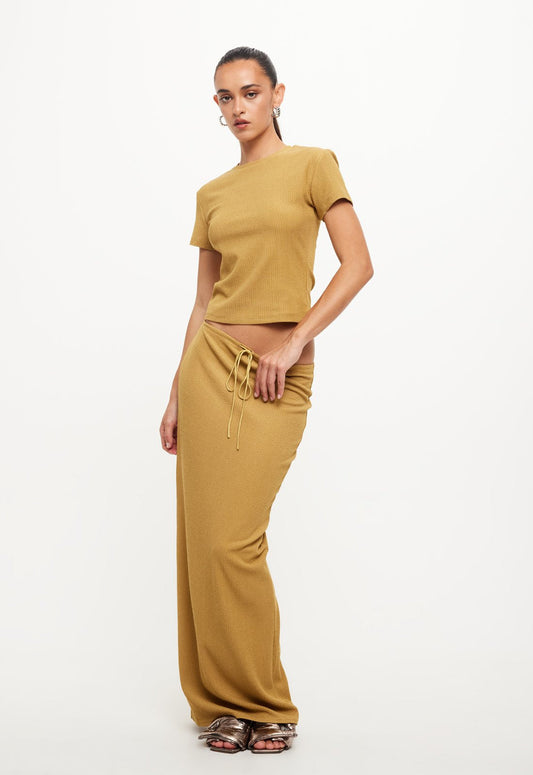 NOSTALGIC MAXI SKIRT - GOLD