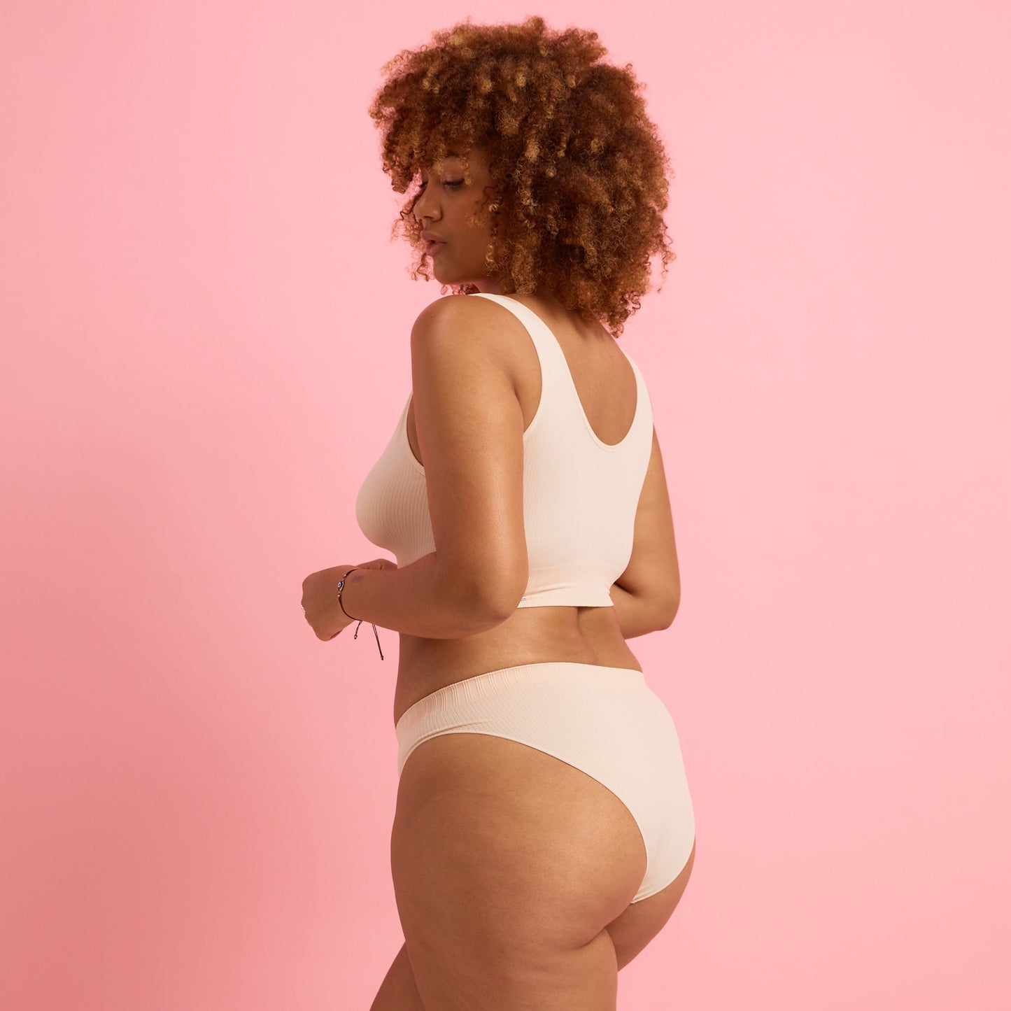Taupe Ribbed Seamfree Brazilian