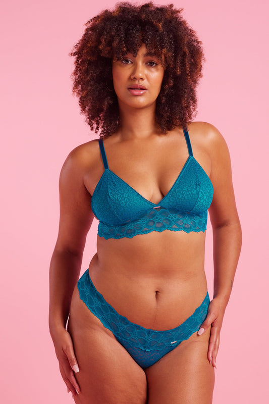 Luxe Lace Peacock  G-string