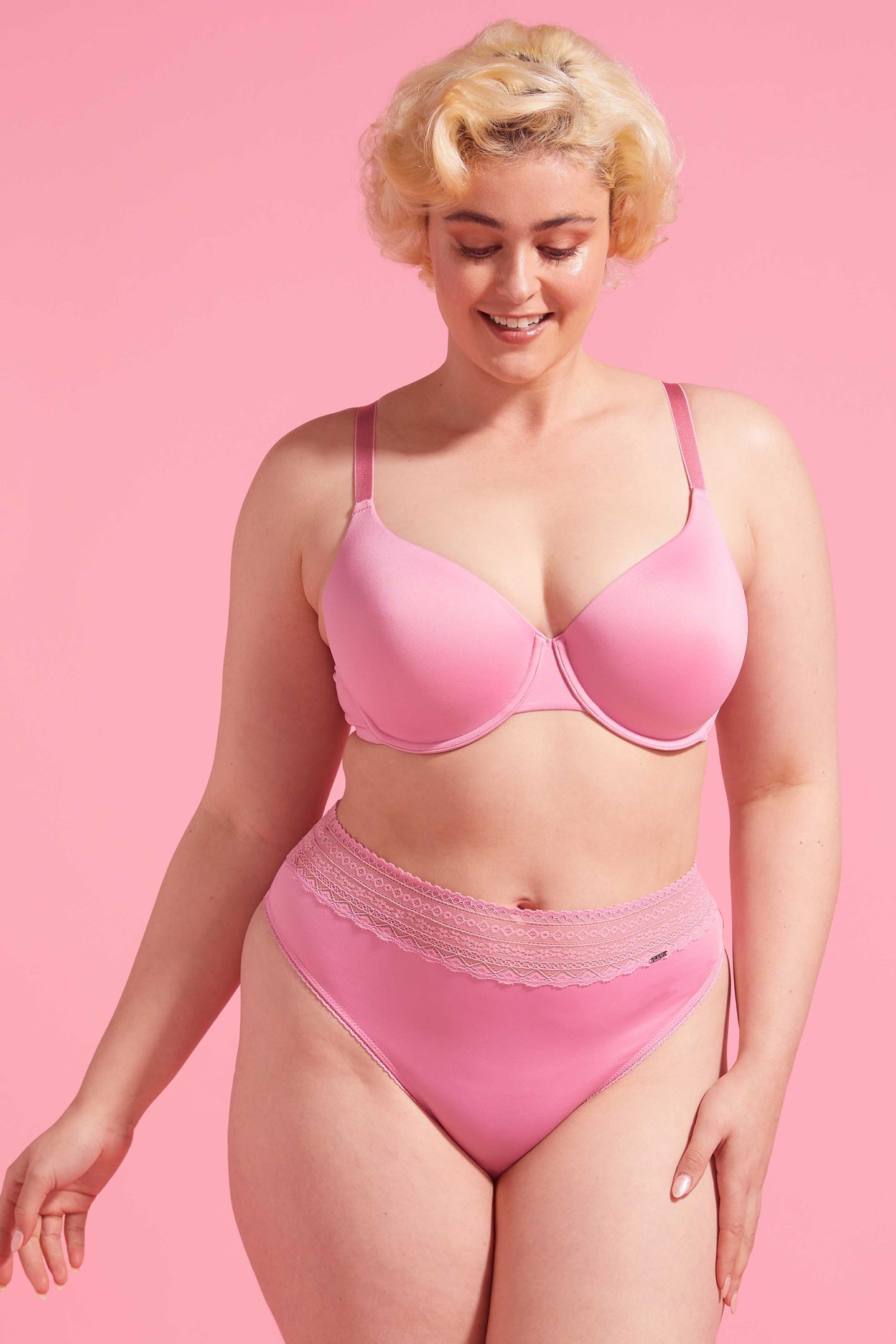 Orchid Smoke Microfibre & Lace High Waist G-string