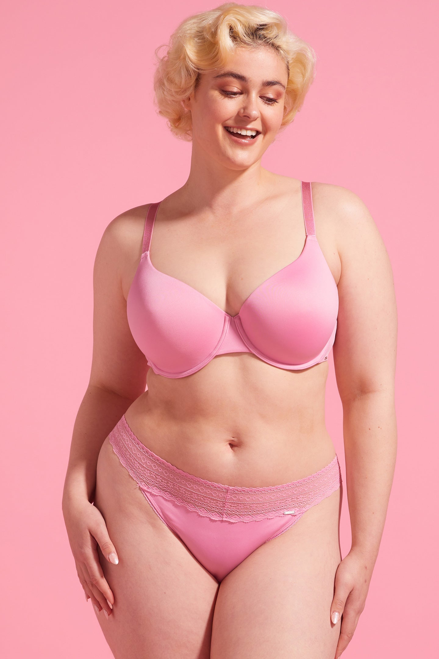 Orchid Smoke Microfibre & Lace Bikini