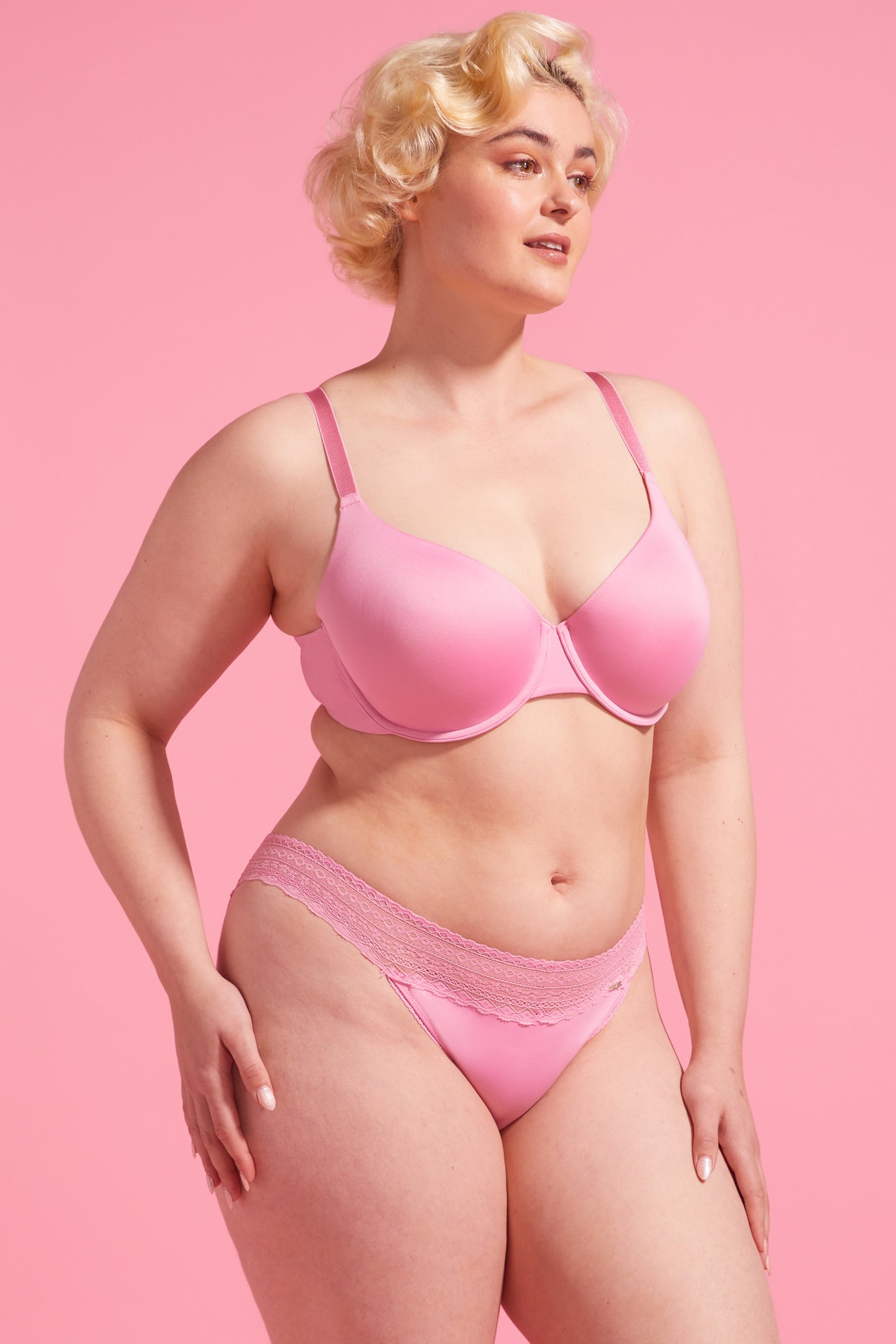 Orchid Smoke Microfibre & Lace Bikini Set