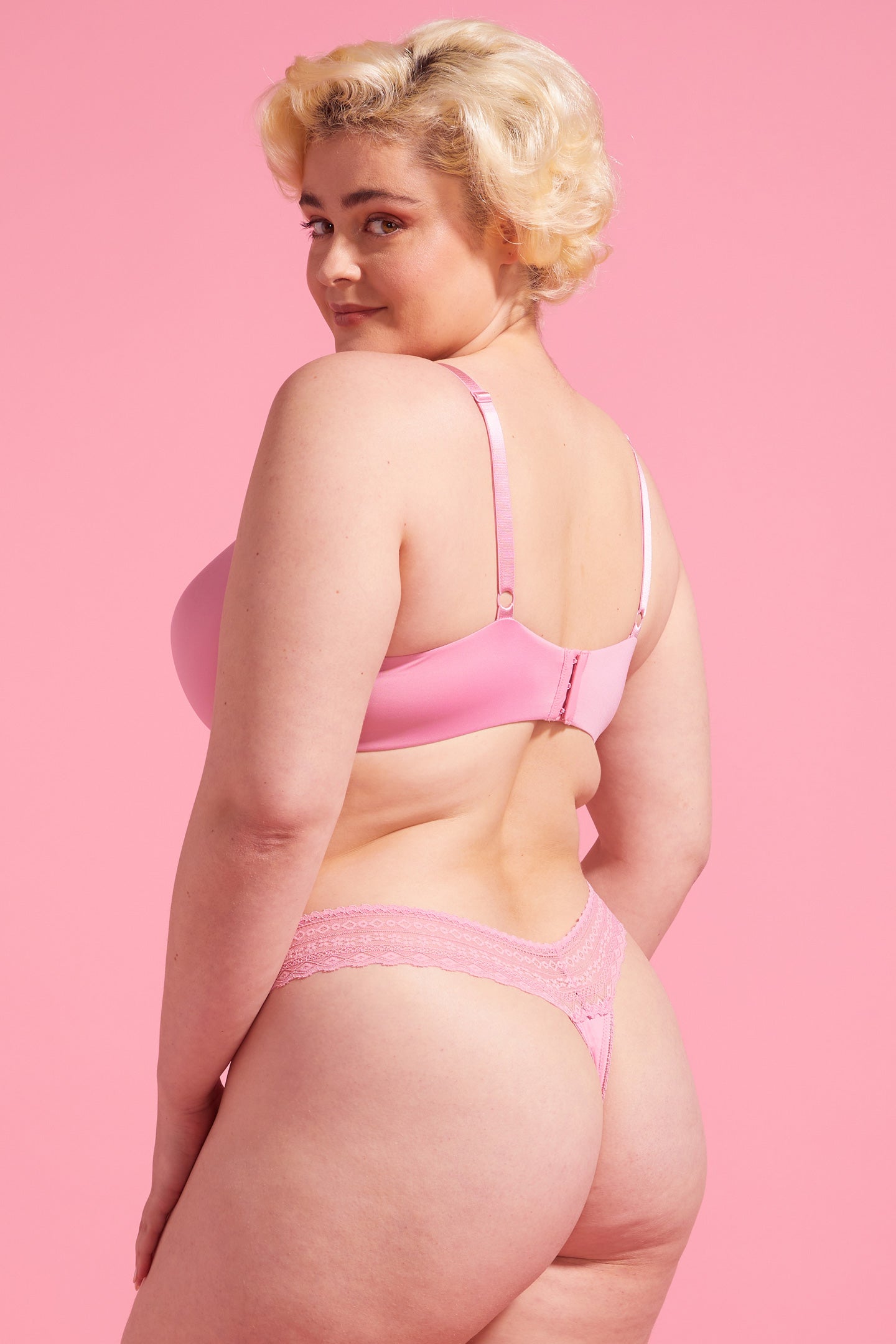 Orchid Smoke Microfibre & Lace G-string Set