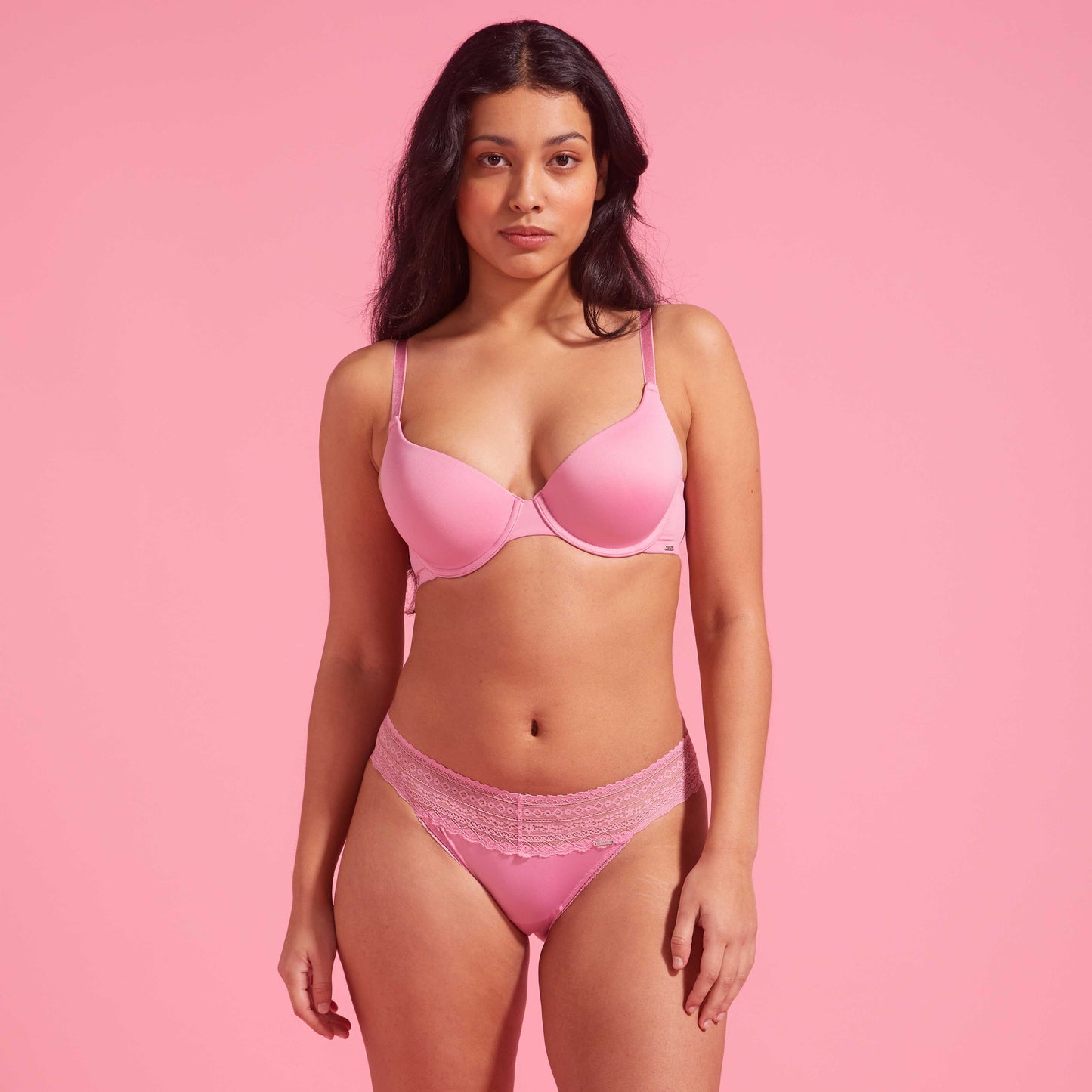 Orchid Smoke Microfibre & Lace Bikini Set