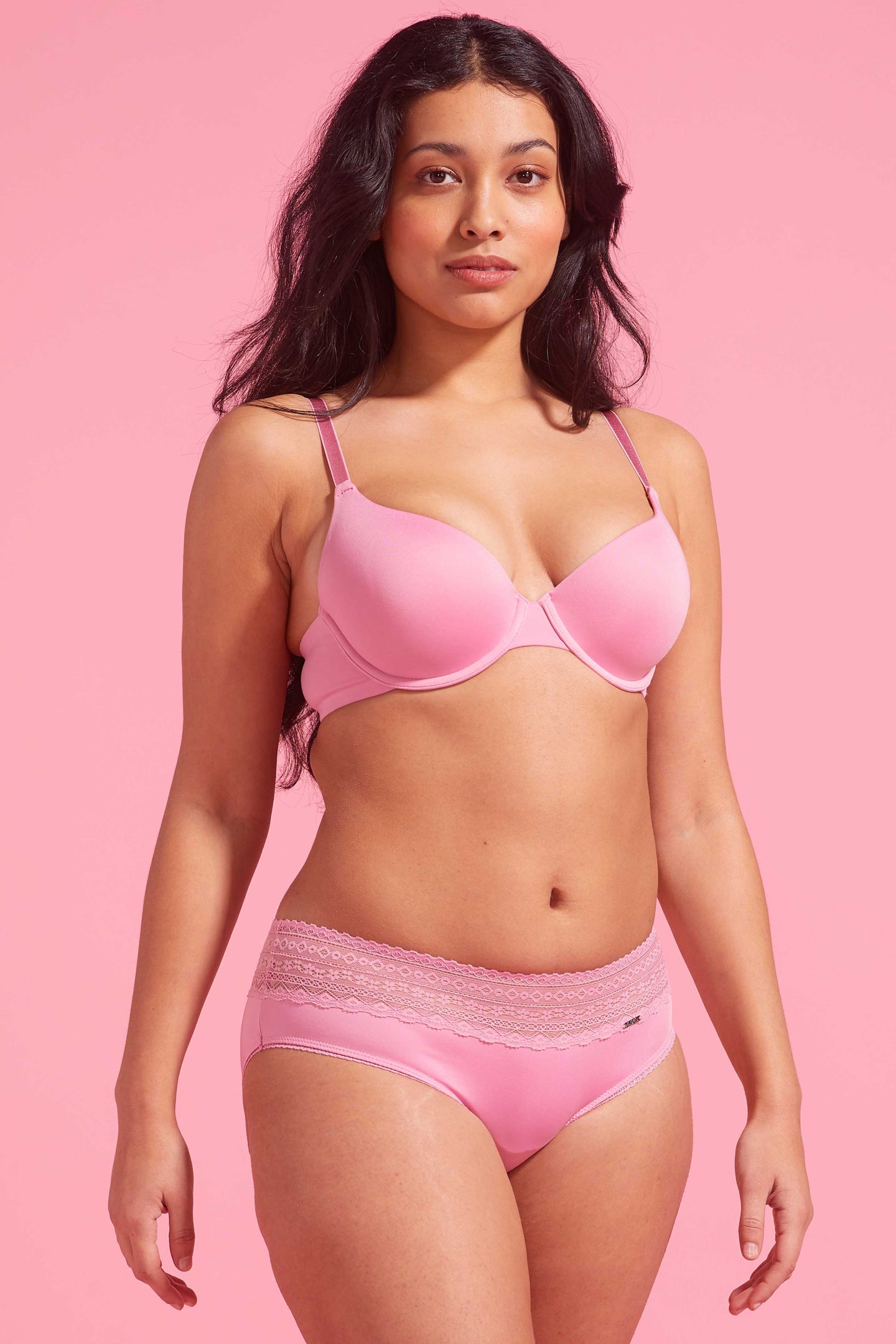 Orchid Smoke Microfibre & Lace Boyleg Set