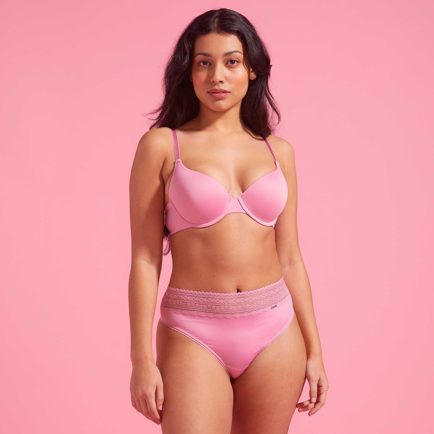 Orchid Smoke Microfibre & Lace High Waist G-string Set