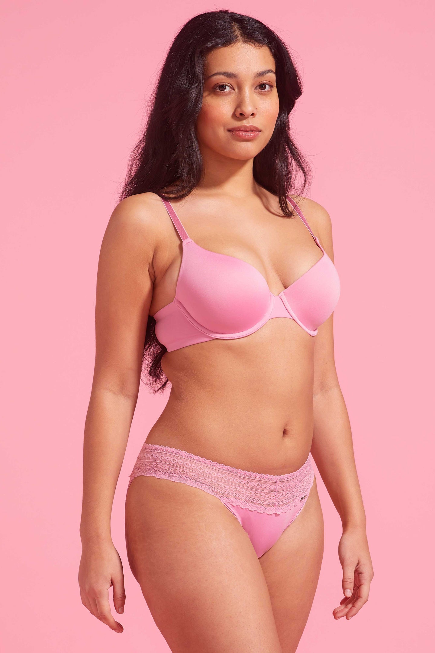 Orchid Smoke Microfibre & Lace Bikini
