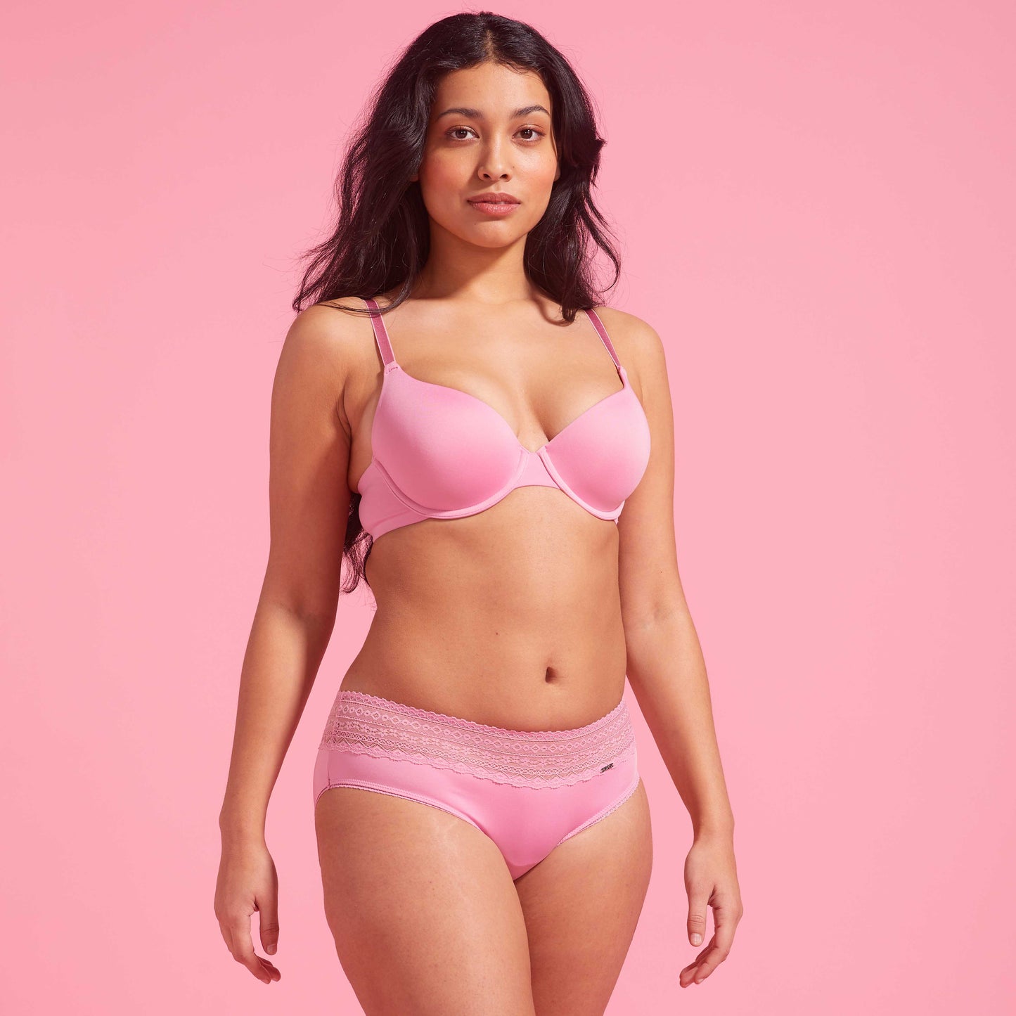 Orchid Smoke Microfibre & Lace Boyleg Set