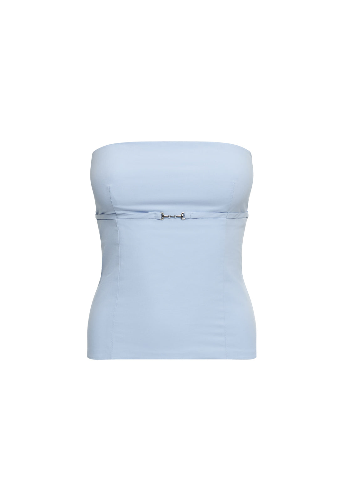 ALLURE STRAPLESS TOP - PALE BLUE