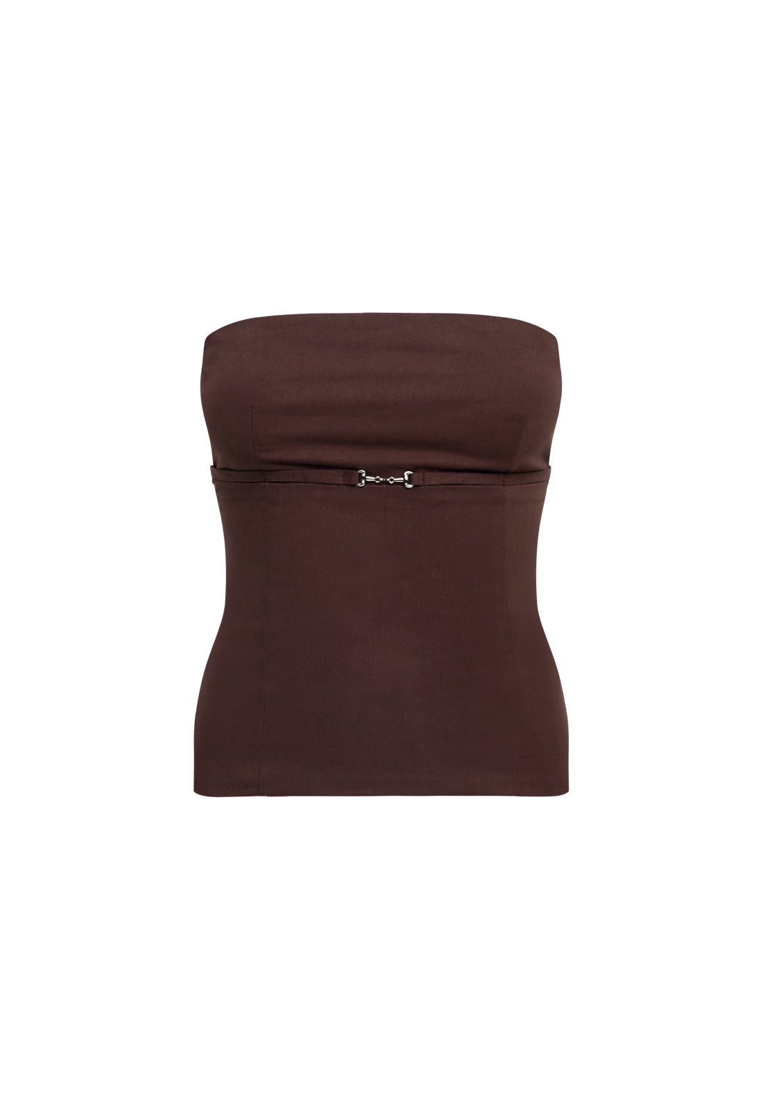 ALLURE STRAPLESS TOP - CHOCOLATE