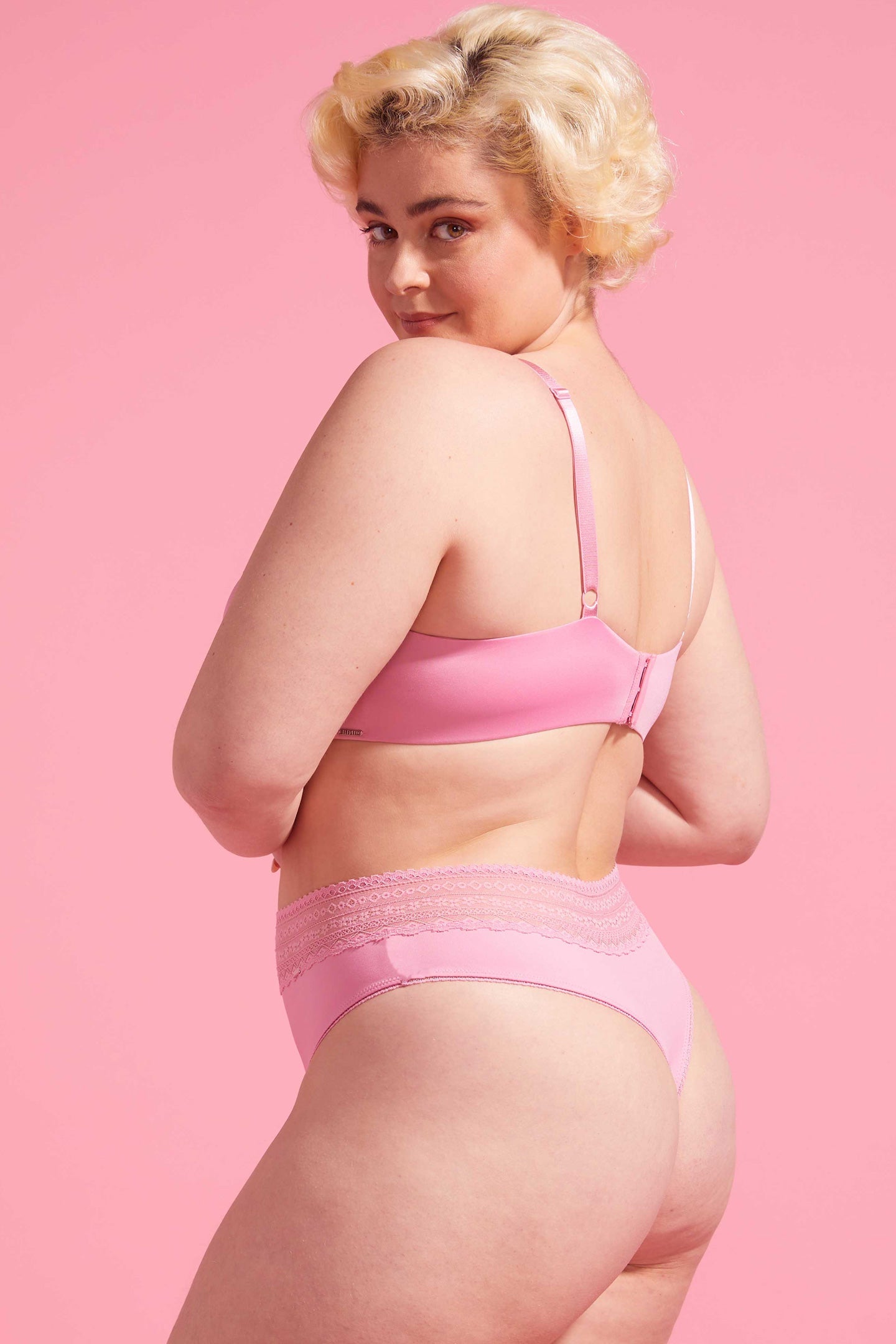 Orchid Smoke Microfibre & Lace High Waist G-string