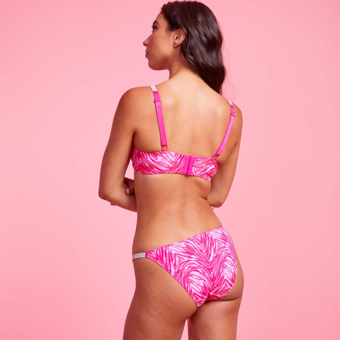 Vixen Pink Zebra Bikini  Set