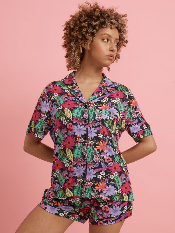 Tropical Floral Short Sleeve Pyjama Set