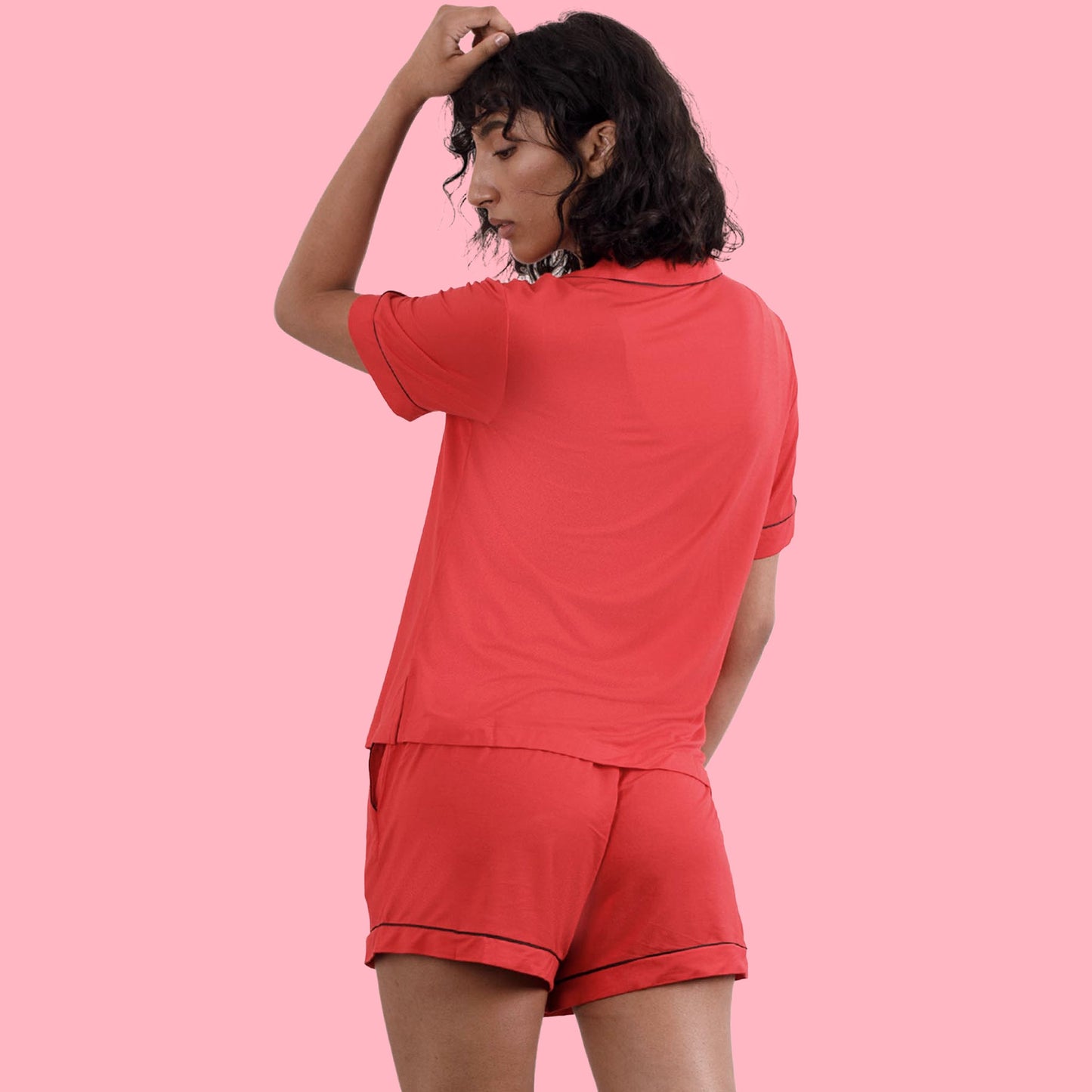 Red Short Sleeve Pyjama Set