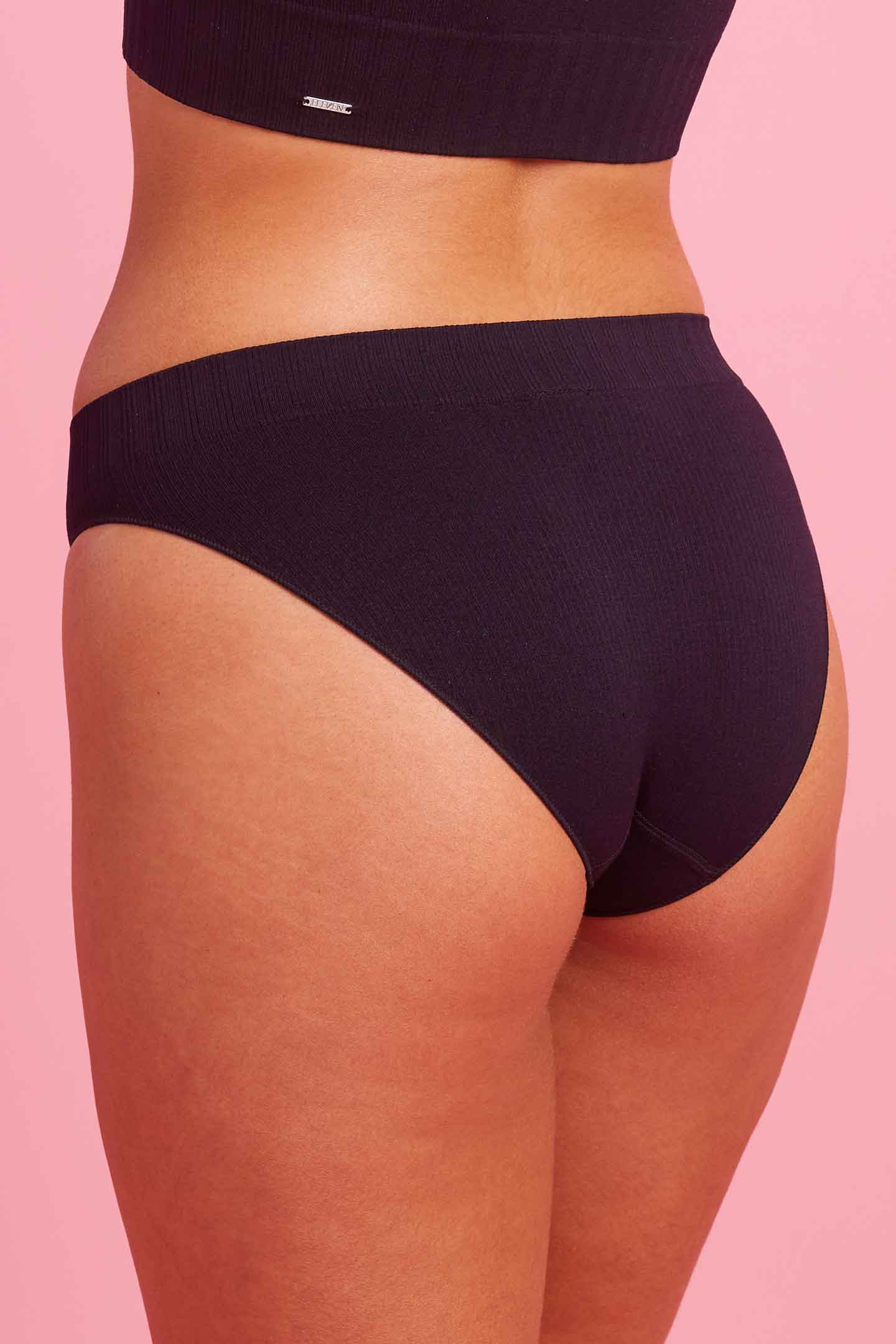 Black Ribbed Seamfree Bikini Set