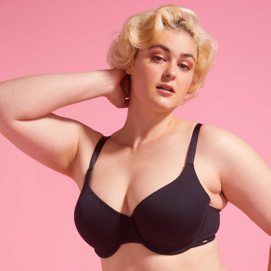 Black Recycled T-shirt Bra