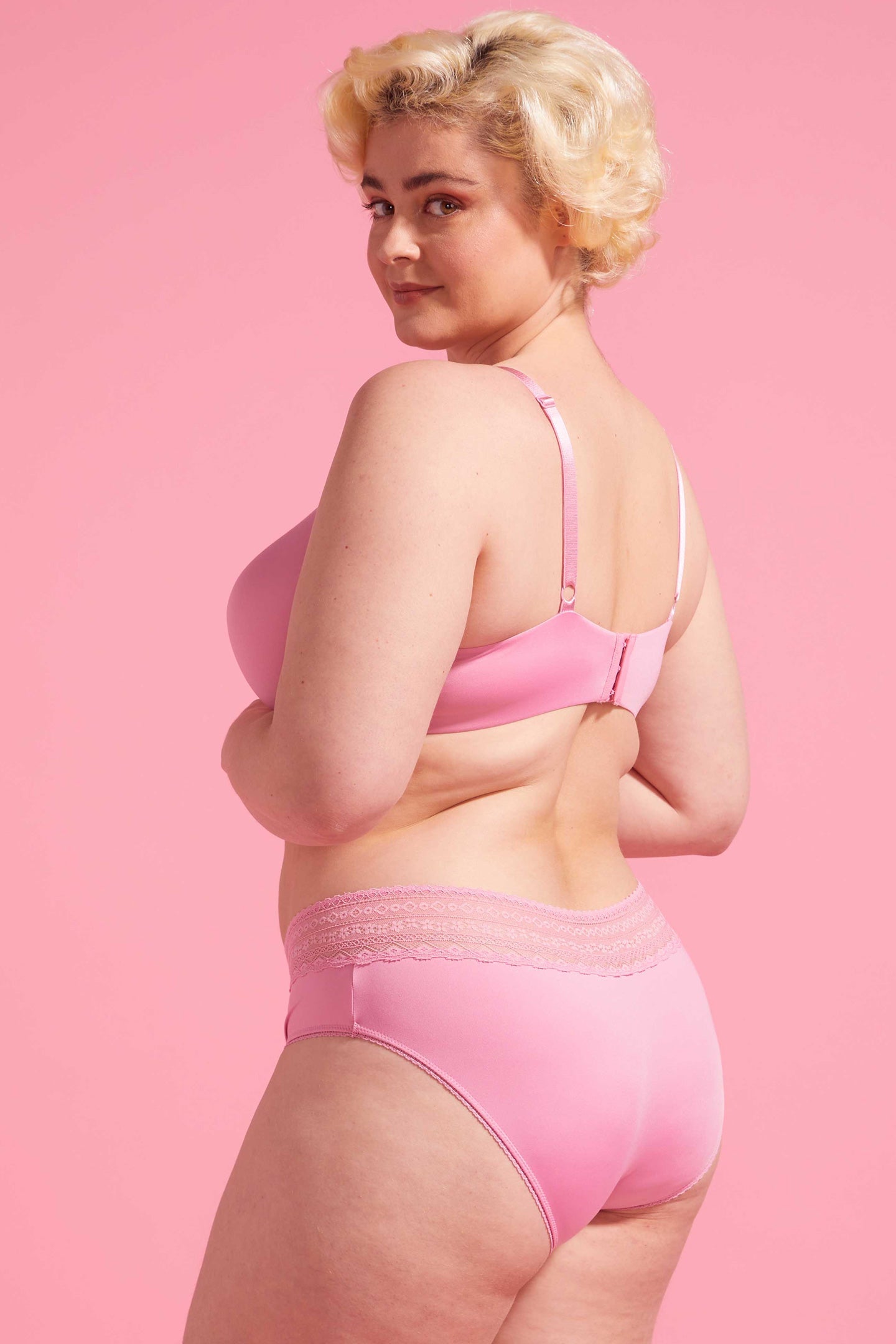 Orchid Smoke Microfibre & Lace Boyleg Set