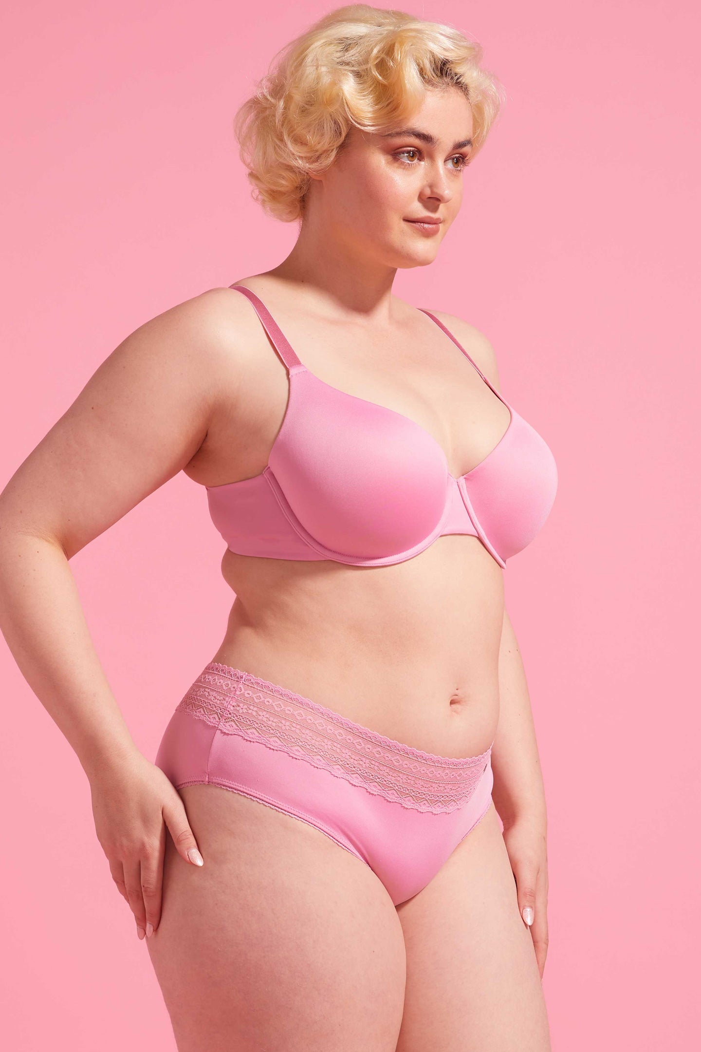Orchid Smoke Microfibre & Lace Boyleg