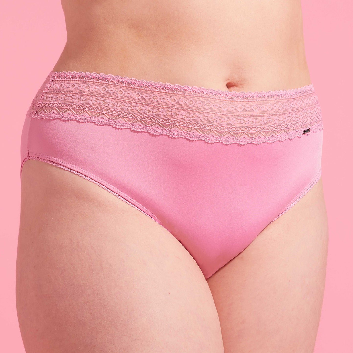 Orchid Smoke Microfibre & Lace High Leg Bikini