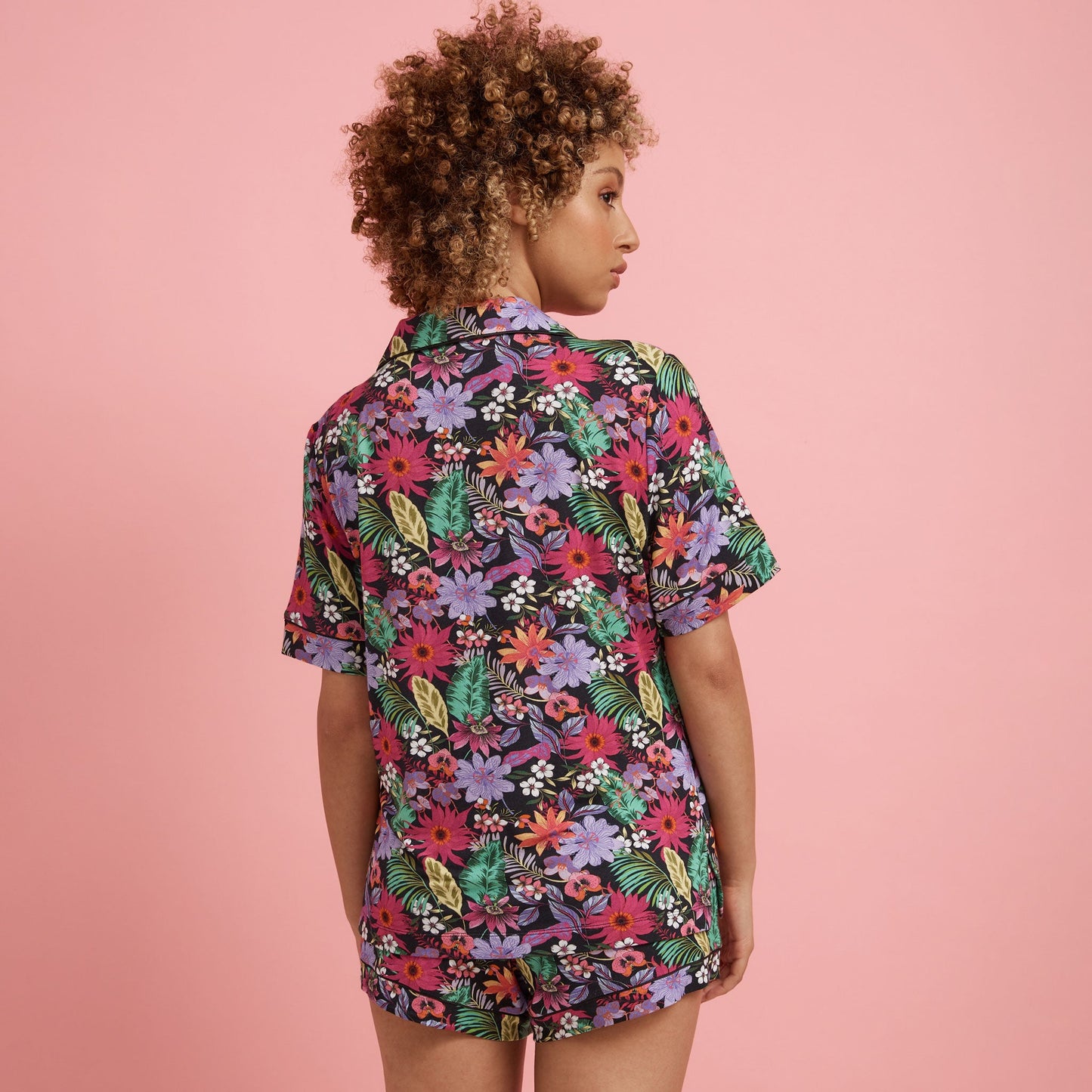 Tropical Floral Short Sleeve Pyjama Set