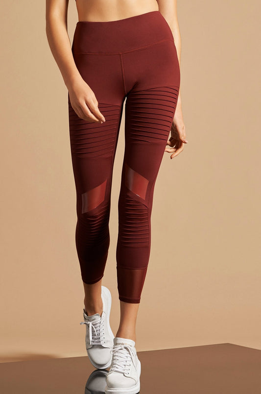 HIGH ENERGY MOTO LEGGING BURGUNDY