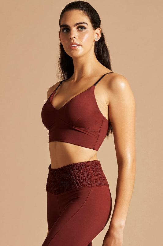LOVE ME TENDER CROP TOP BURGUNDY