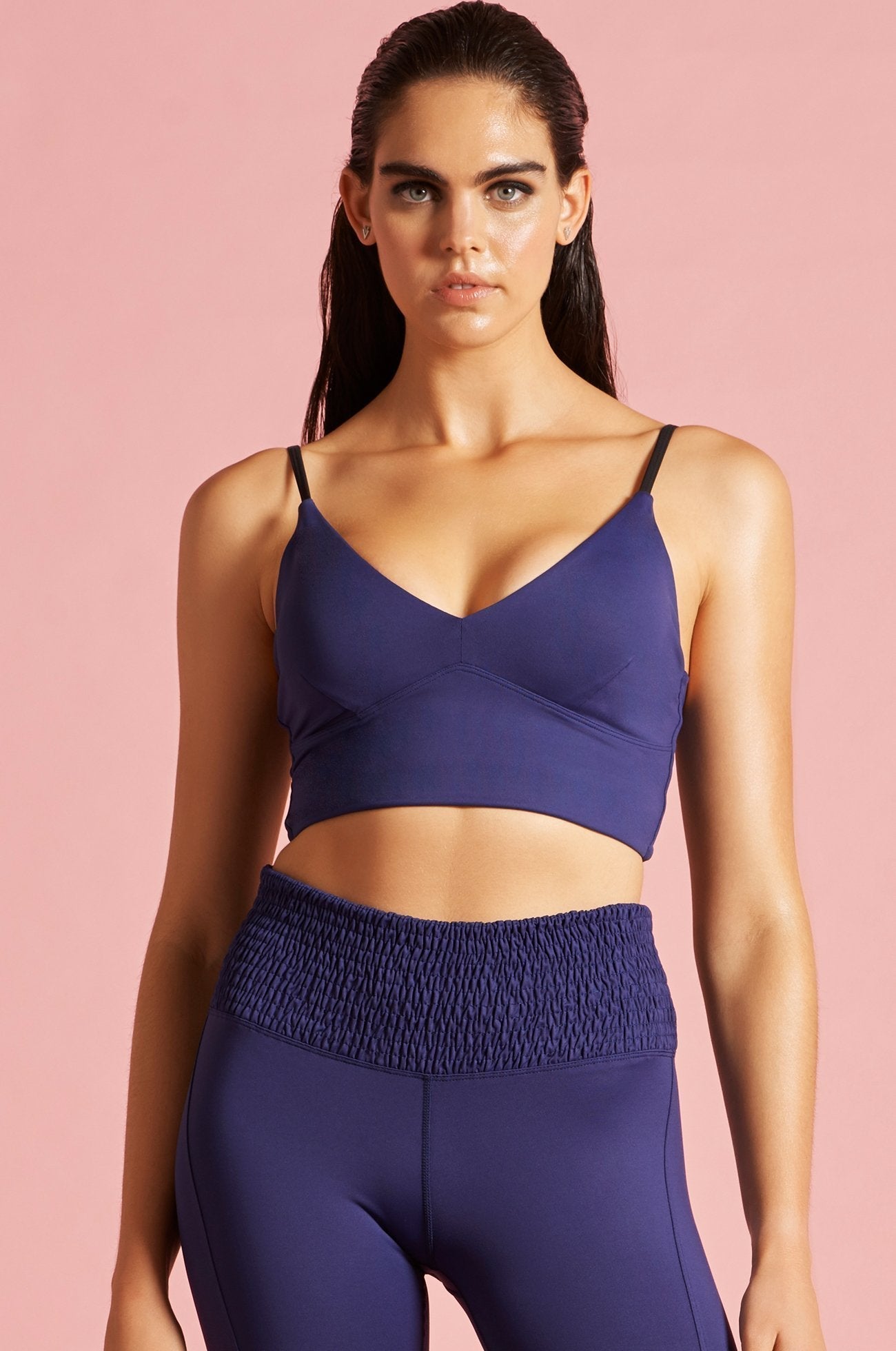 LOVE ME TENDER CROP TOP NAVY